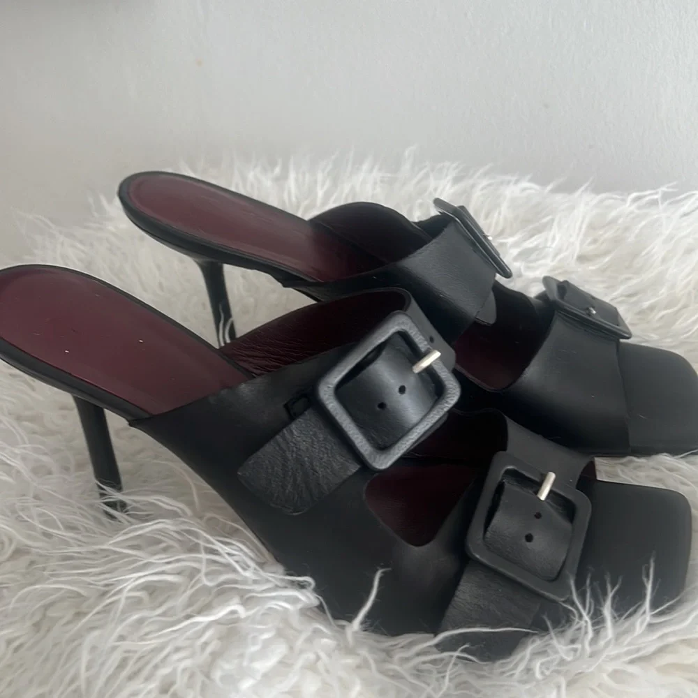 STAUD Black Remi Heeled Sandals - Picture 2 of 10